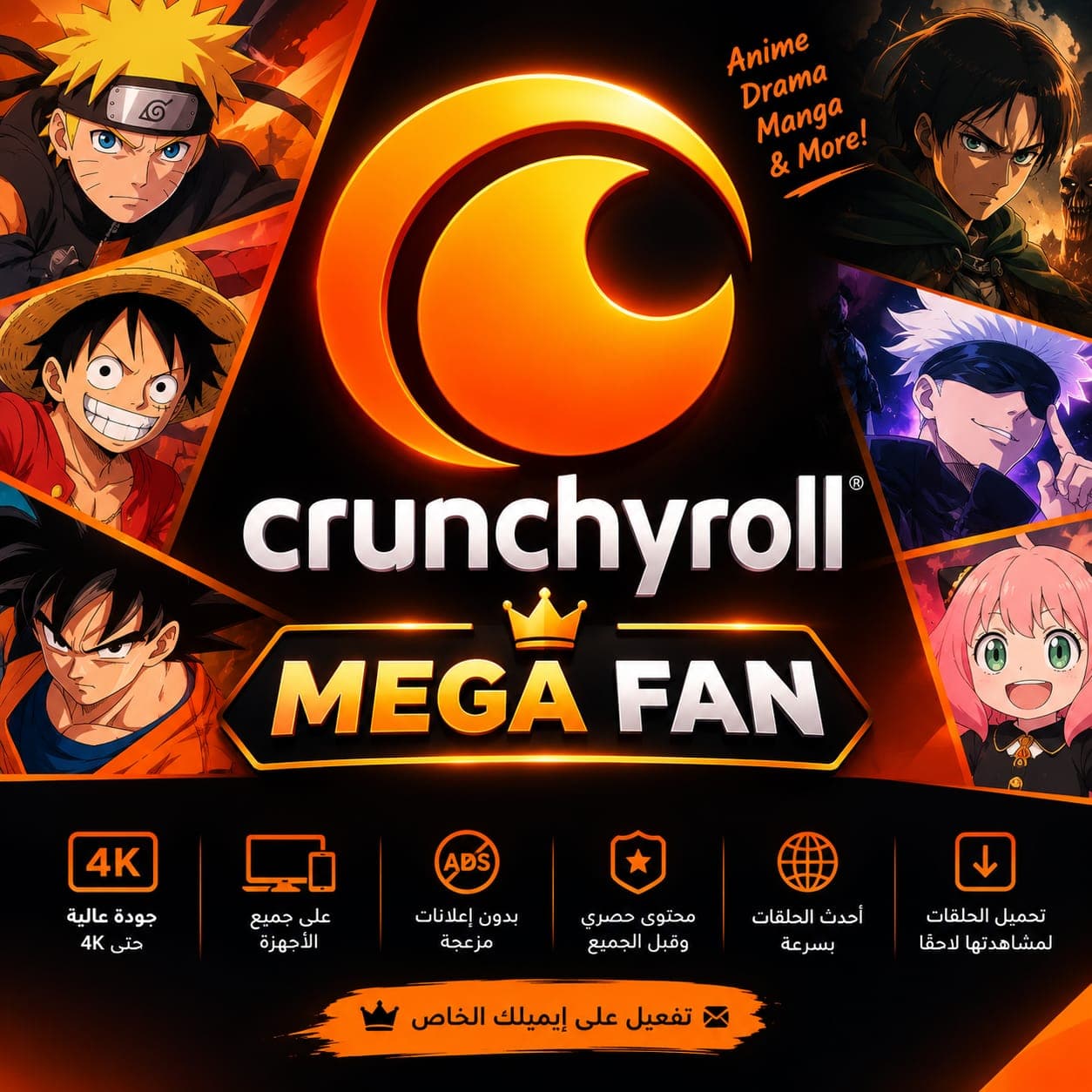 Cruchyroll MEGA FAN PARATGÉ